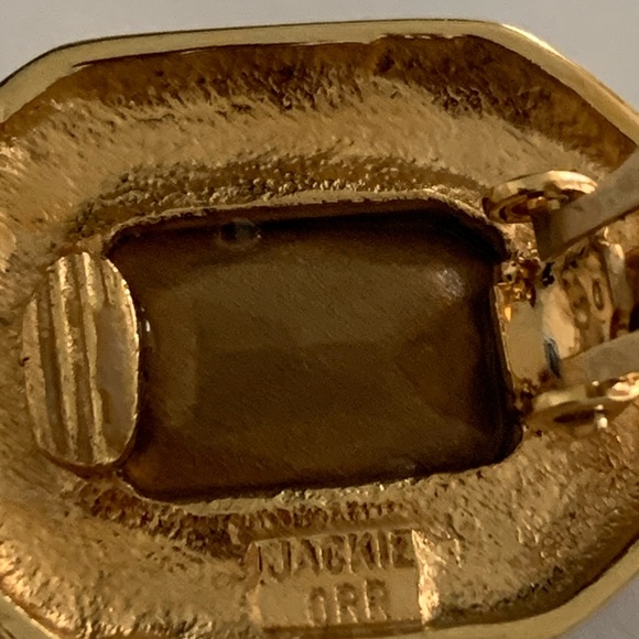 STUNNING DESIGNER EARRINGS STAMPED JACKIE ORR - Picture 7 of 8